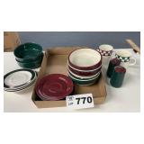 SAUCERS, BOWLS,S&P SHAKERS