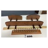 WOOD SHELF, TIE RACK