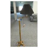 VINTAGE GOLD PAINTED FLOOR LAMP, 60 TALL