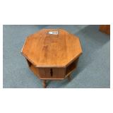 TELL CITY MAPLE OCTAGONAL SWIVEL END TABLE, 25