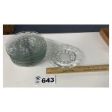 12 GLASS SAUCERS