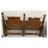 WOOD DOUBLE-TWIN CANNON BALL POSTER HEADBOARD B