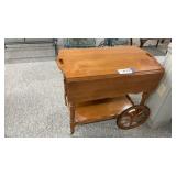 ETHAN ALLEN DROP LEAF TEA CART