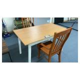 WOOD TABLE, 2 CHAIRS, 30 x 50, 30 TALL