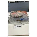 CRYSTAL PLATTER, ROSE PEARLS, 14 INCH