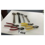 ADJUSTABLE WRENCHES, WIRE CUTTERS
