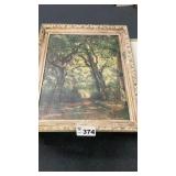 CANVAS PICTURE, WOOD FRAME, 27 x 33