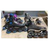 2 PAIR ROLLER BLADES, APPEAR TO BE SIZE 8