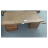 DESK, LEGS IN DRAWER
