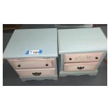 2 END TABLES, 15 x 22 AND  18 x 22, BOTH 22 TALL