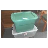 2 PLASTIC TOTES