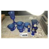 BLUE GLASSWARE