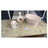 METAL TUB, CANISTER, DECANTER