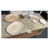 PLATTERS, GLASSWARE