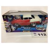 1:18 SCALE - MUSCLE MACHINES 55 CHEVY -  TOO COOL