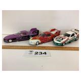 DIE CAST METAL DRAG RACING CARS