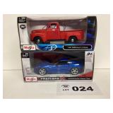 1:24 SCALE - MAISTO 2014 CORVETTE / 1948 FORD