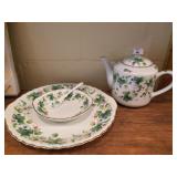 Tea pot and Veggie and Dip Tray