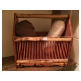Knitting Basket and Yarn