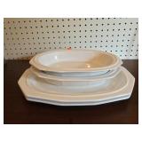 White China Serving Bowls and Platters
