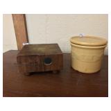 Cheese Block and Longaberger Continer