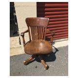 Office Chair with Great Grain and Patina