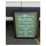 Framed Wine Sign