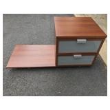 Rolling Two Drawer Storage Unit