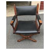 Leather and Wood Chair