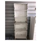 Painted  Two Piece Shelving Unit