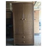 Wicker Armoire