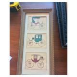 Framed Picture of Early Automobiles