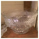 Heavy Glass Punch Bowl