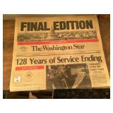 Final Edition of The Washington Star newspaper