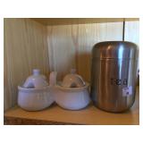 Tea Cannister and Spooners