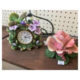 Decorative Clock and Rose