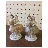 Made in Japan Figures with porcelain lace
