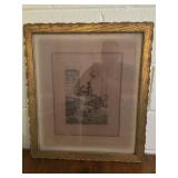 19x22 Framed and Signed Etching