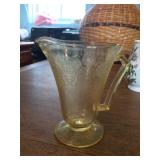 Yellow Depression Glass Pitcher