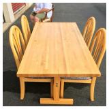 Butcher Block Table and 4 Chairs