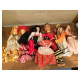 Seven Smaller Dolls - Two are Hand Made