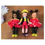 Three Small Disney Dolls
