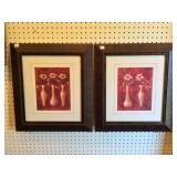 Two Framed Floral Prints