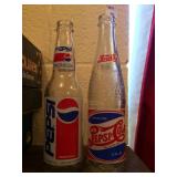 Two Vintage Pepsi Bottles