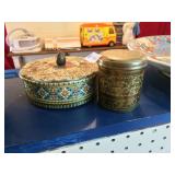 One Tin Container - Holland  Brass Cup - India