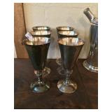 6 Silver Plate Cups