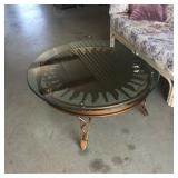 Patio / Outdoor Round Glass Top Coffee Table