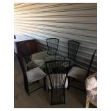 Glass Top Dining Table and 6 Chairs