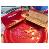 Rosary, Pin and Two Pen Sets