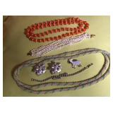 Necklaces, Earrings and Goat Pin